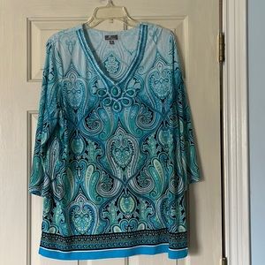 Mixed Paisley pattern top